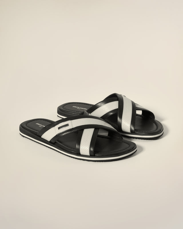 Picture of Two Tone Brown Leather Sandals