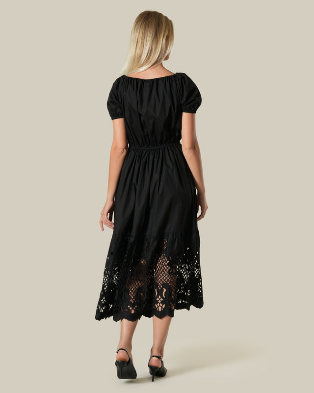 Picture of Lattice Embroidered Cotton Dress