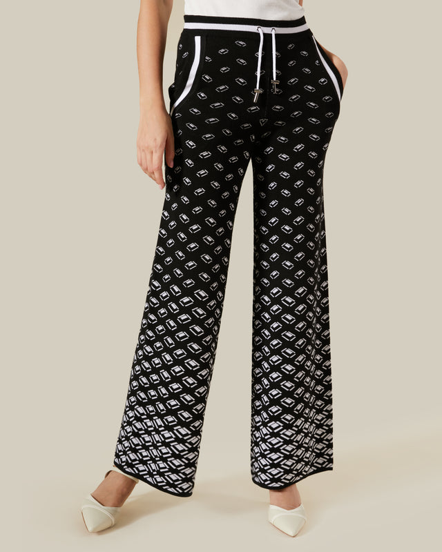 Picture of Geometric Patterned High-Rise Pants