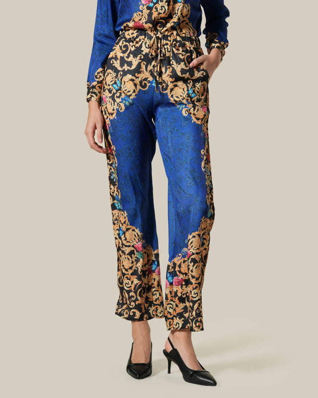 Picture of Baroque Floral Placement Printed Pants