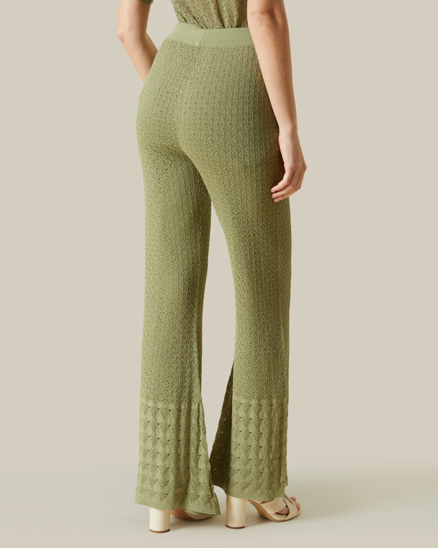 Picture of Knitted Broderie Anglaise Pants