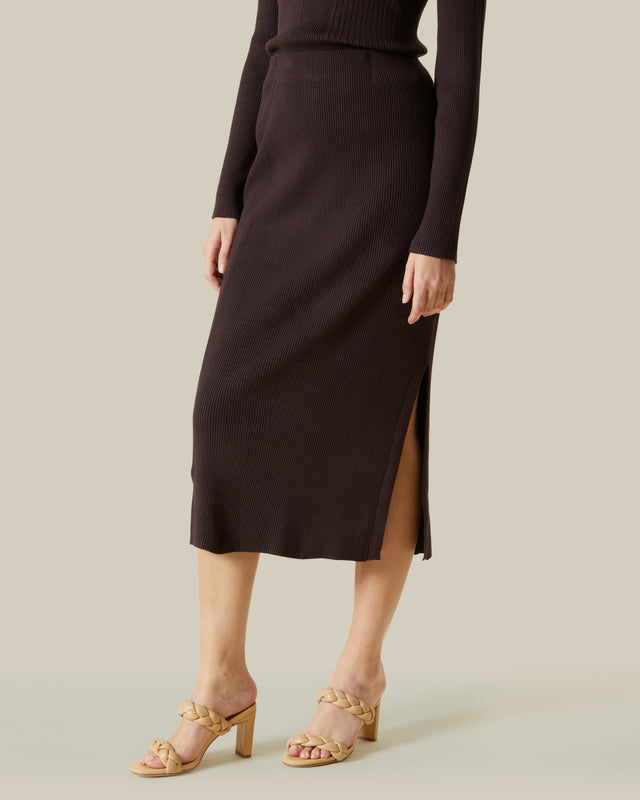 Picture of Solid Tone Ribbed Skirt