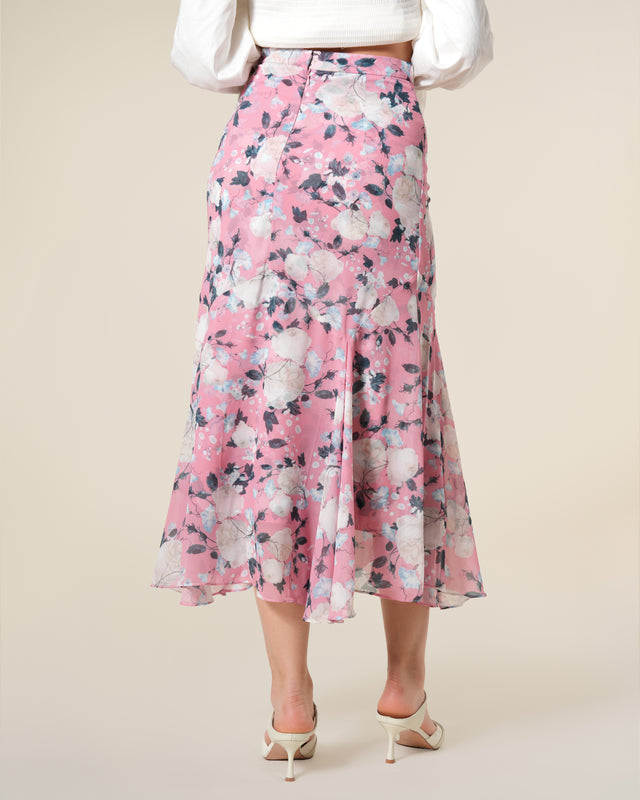 Picture of Floral Print Midi Skirt