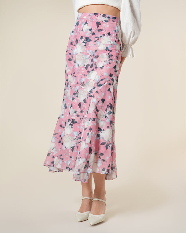 Picture of Floral Print Midi Skirt