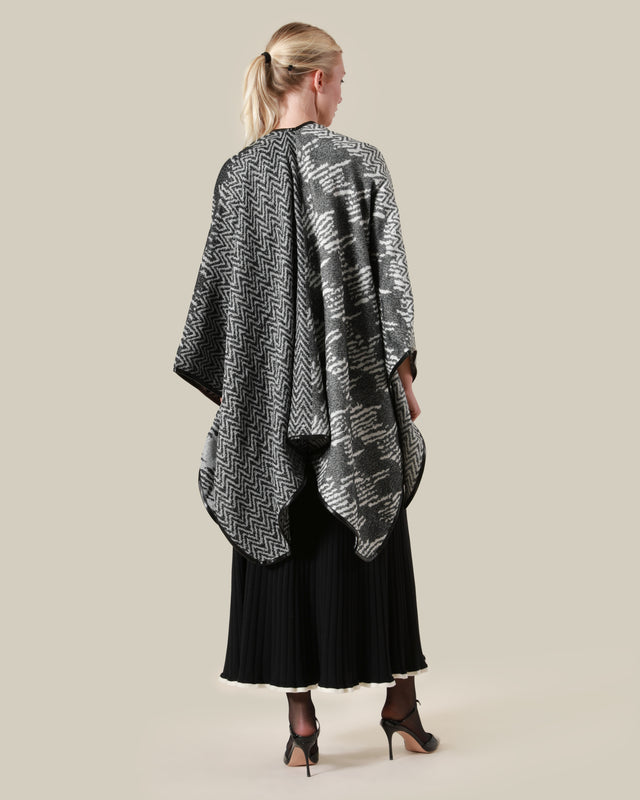 Picture of Contrast Panelled Poncho