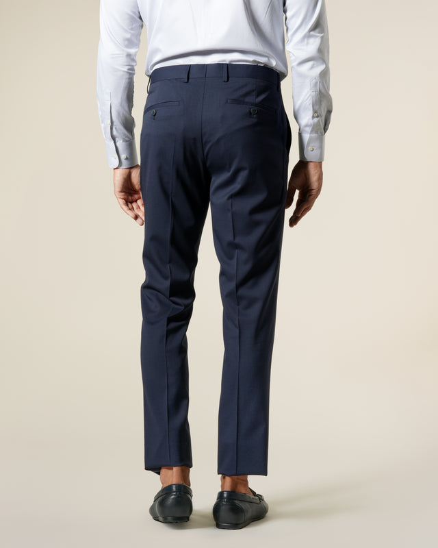 Picture of Slim Fit Striped Navy Blue Tailored Pants