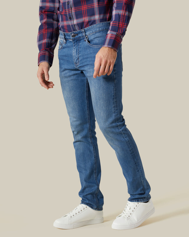 Picture of Mid Blue Slim Fit Jeans