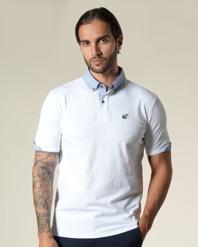 Picture of Contrast Collar Polo Shirt