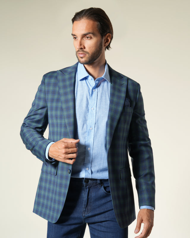 Picture of Checked Single Breasted Suit Jacket
