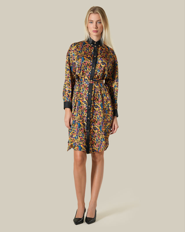 Picture of Multicolor Baroque Printed Shirt Dress