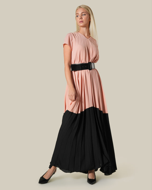 Picture of Colorblocking Pleated Maxi Dress