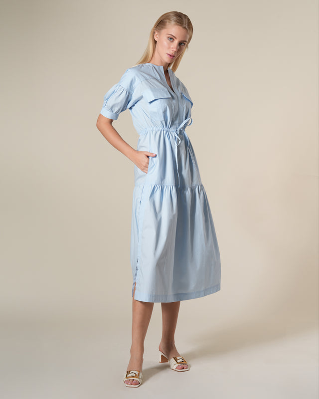 Picture of Belted Cotton Midi Dress