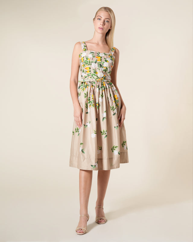 Picture of Floral Print Sleeveless Cotton Dress