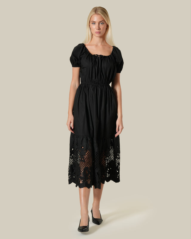 Picture of Lattice Embroidered Cotton Dress