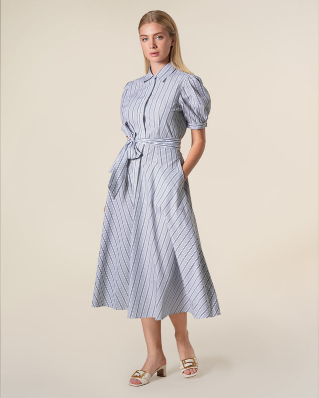 Picture of Striped Cotton-Poplin Shirt Dress
