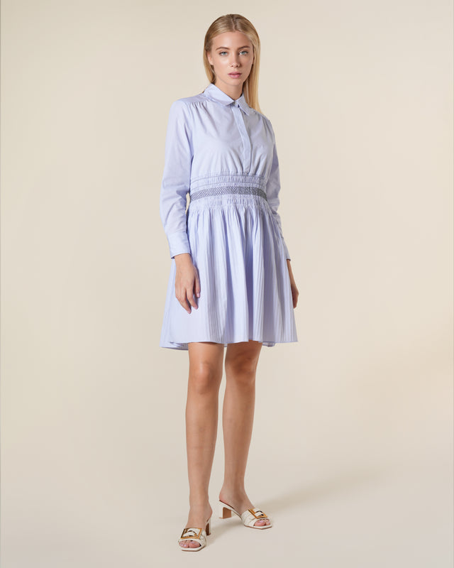 Picture of Striped Cotton Mini Shirt Dress