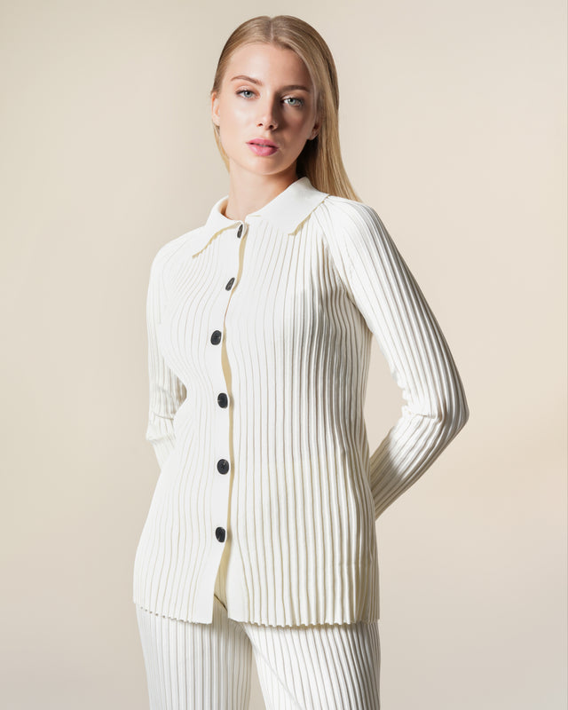 Picture of Rib-Knit Button Down Cardigan