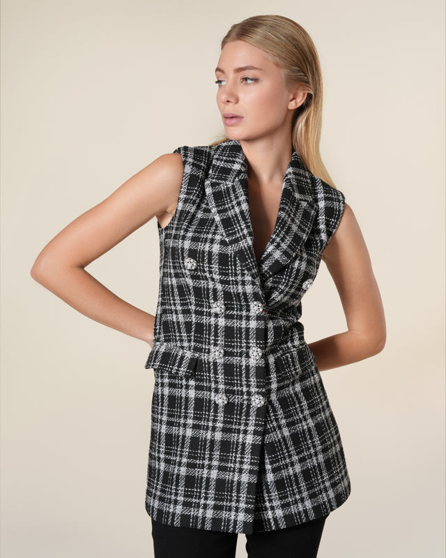 Picture of Checked Double Breasted Vest