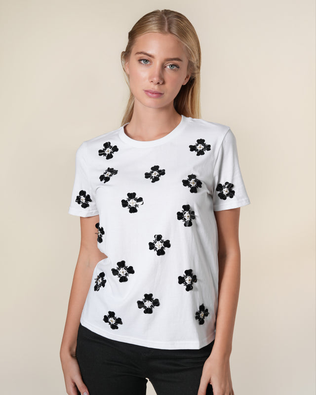 Picture of Embellished Cotton T-Shirt