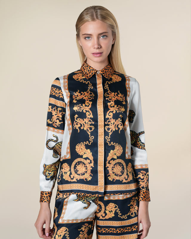 Picture of Leopard Baroque Printed Shirt