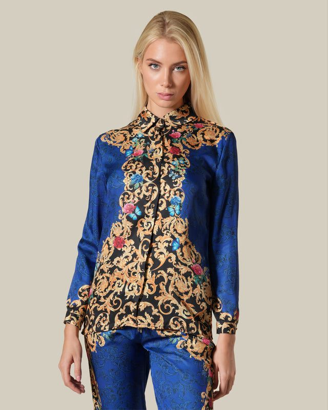 Picture of Baroque Floral Placement Printed shirt