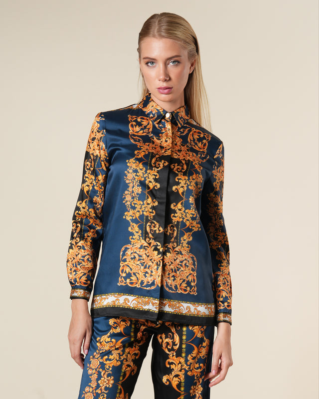 Picture of Baroque Contrast Print Shirt
