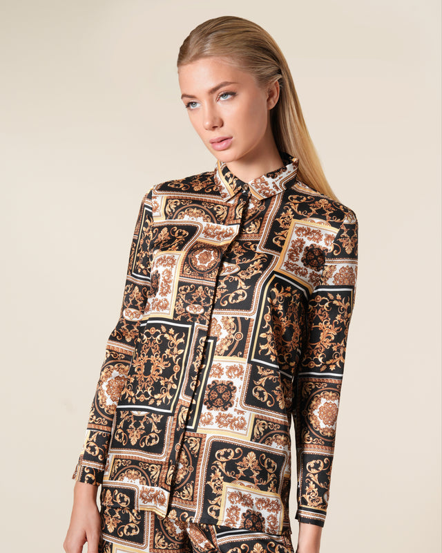 Picture of Baroque Patchwork Printed Shirt