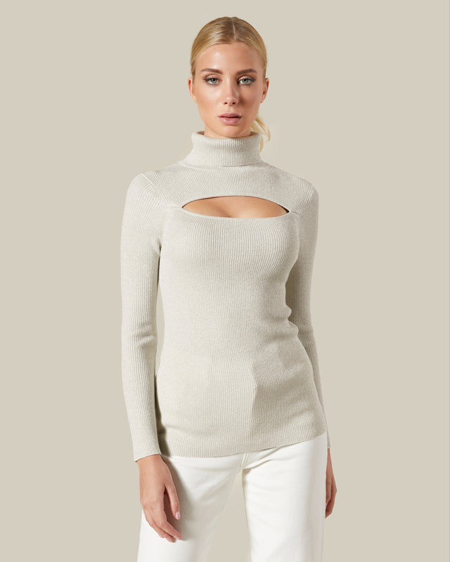 Picture of Ribbed Knit Cut-out Top