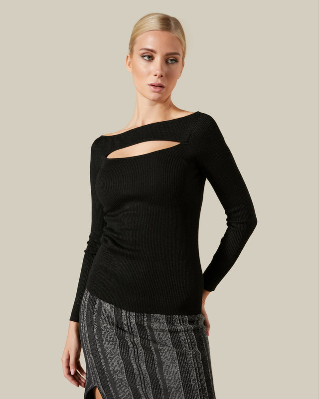 Picture of Ribbed Knit Cut-out Top