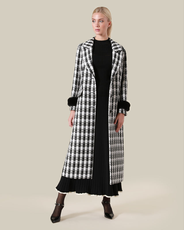 Picture of Houndstooth Double Breasted Coat
