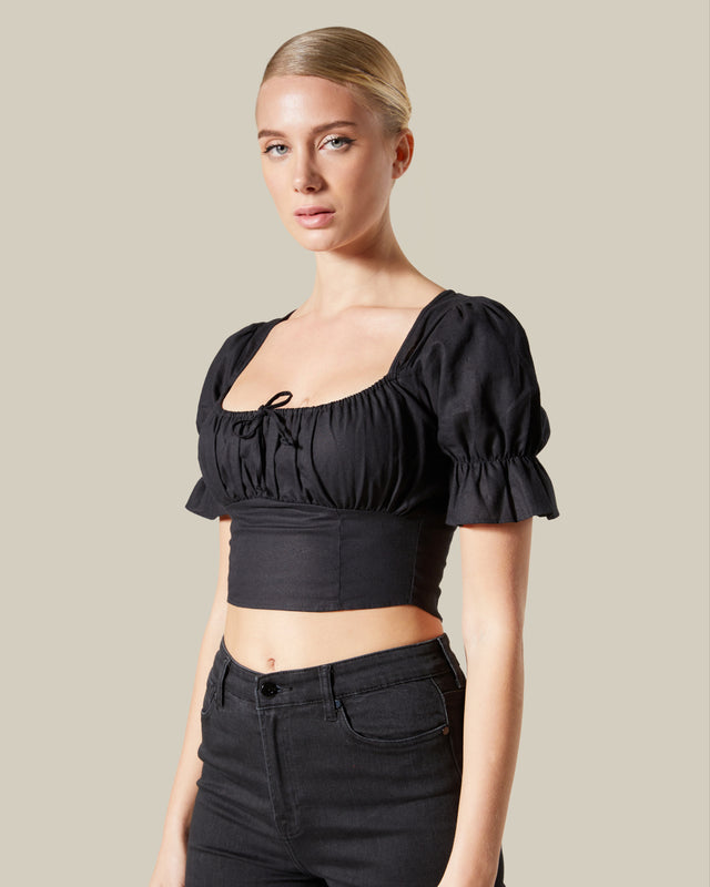 Picture of Crop Puffed Sleeve Top