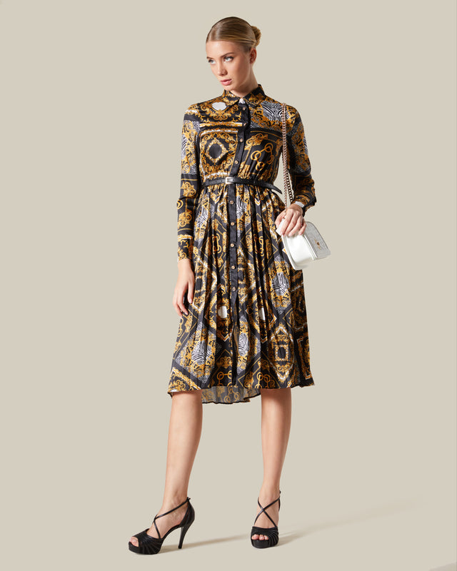 Picture of Patchwork Pleated Dress