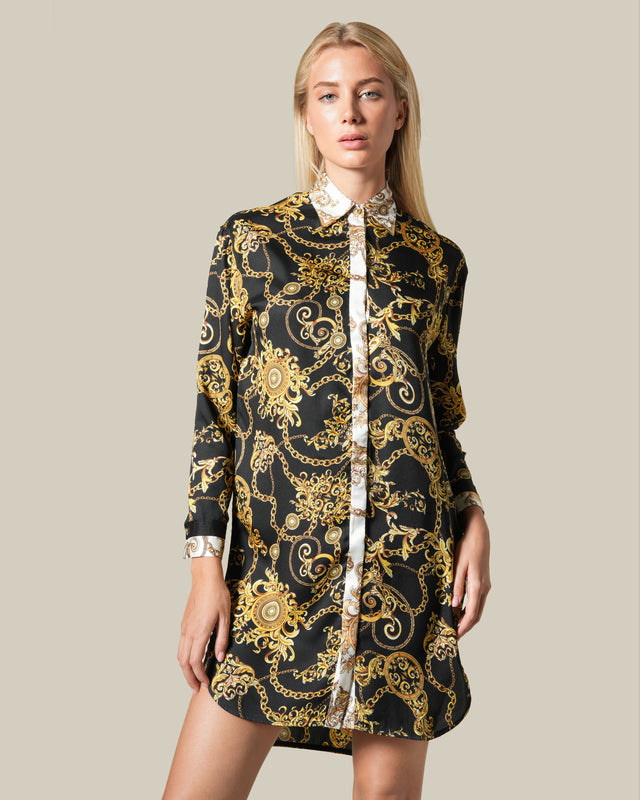 Picture of Baroque Chain Patterned Shirt