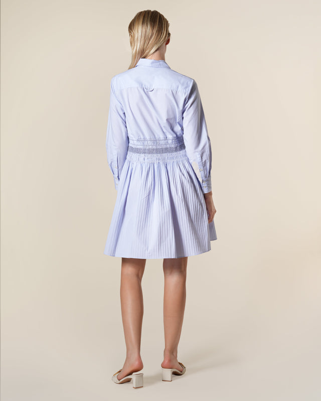 Picture of Striped Cotton Mini Shirt Dress