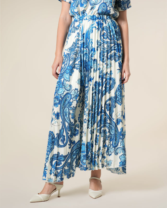 Picture of Paisley Print Pleated Maxi Skirt