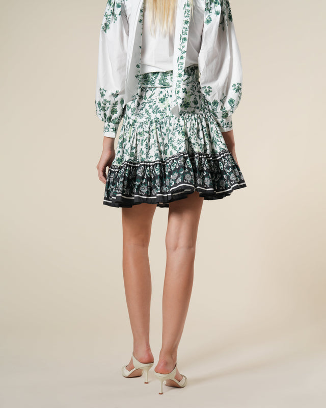 Picture of Tiered Ditsy Floral Print Mini Skirt