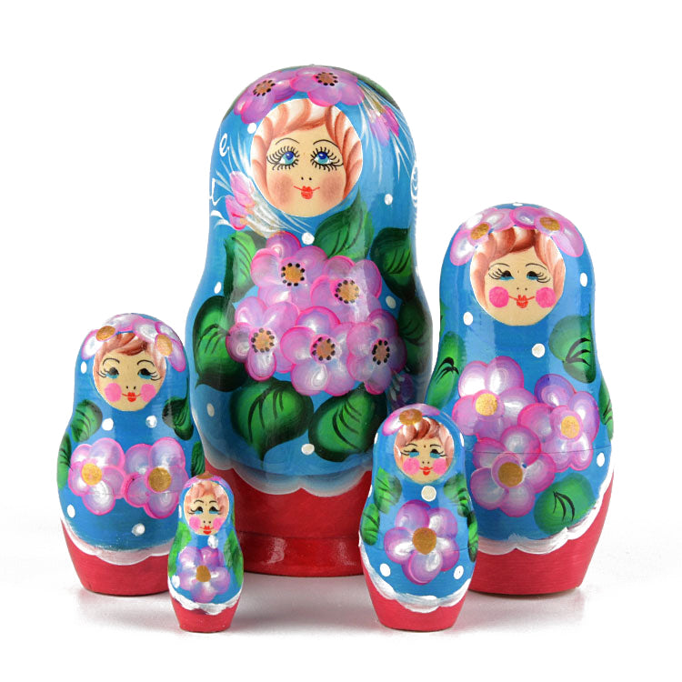 Floral Green Russian Doll – The Russian Store