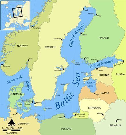 Map of the Baltic Region