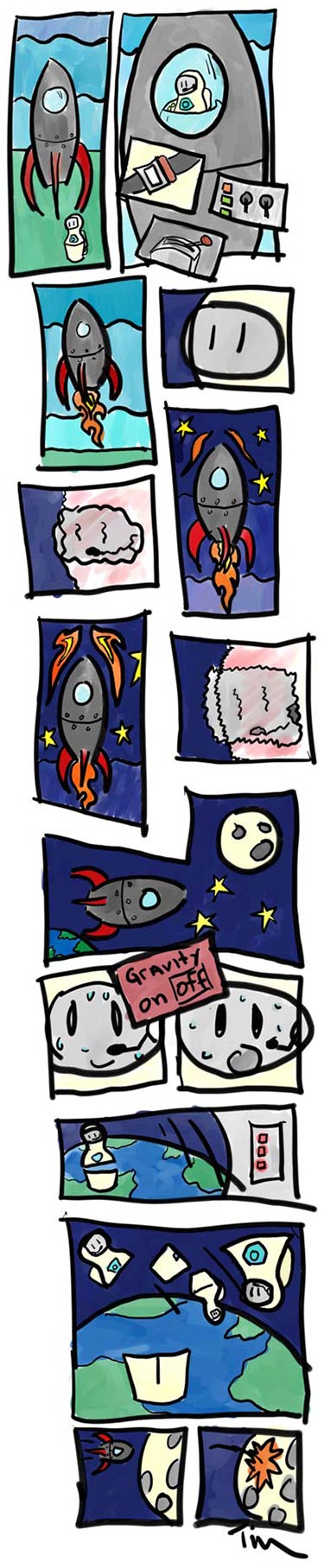 Comic Illustration: Nesting Dolls in Space