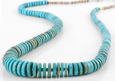 Turquoise Heishi Beads Necklace