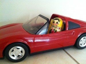 Russian Nesting Doll in Barbie's Car