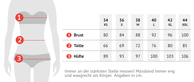 Masstabelle Damen