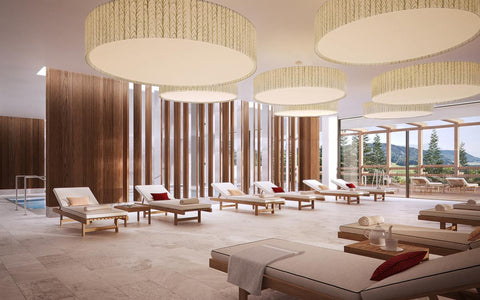 Bürgenstock medical wellness resort, forest bathing design spa