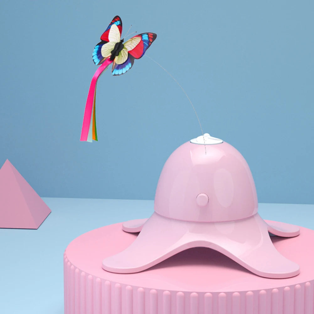 WhirlWing Cat Toy – Electric Rotating Butterfly for Fun & Exercise! - playtechtoy