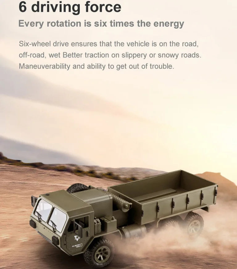 Ready for Action: Pro-Grade Military RC Truck (1:16 Scale) - playtechtoy