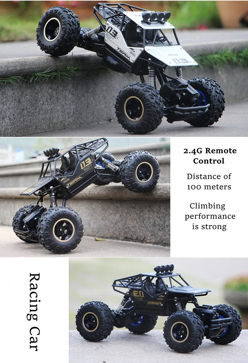 RC Buggy 1:12/1:16 4WD – Off-Road Truck with LED Lights - playtechtoy