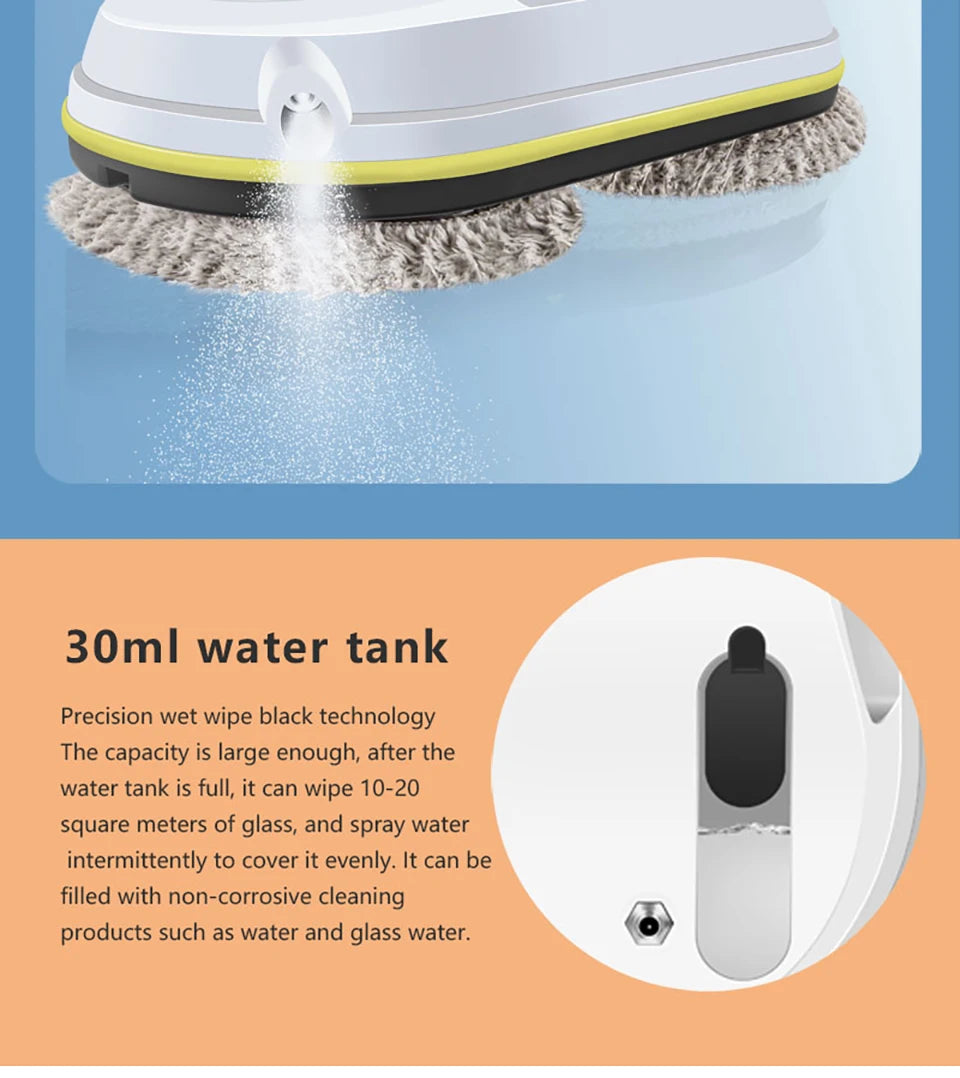Automatic Window Cleaning Robot – Electric Glass Wiper with Remote Control for Household Use - playtechtoy