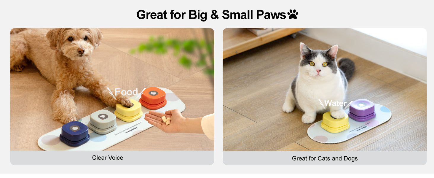 Talking Dog Buttons Set – Train Your Dog to Speak with Mat & Manual! - playtechtoy