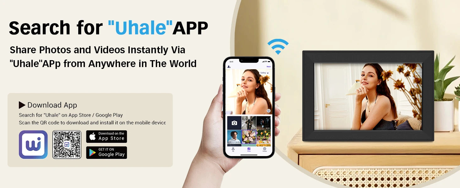 10.1” Digital Picture Frame – WiFi, HD IPS Touch Screen with Auto-Rotate & Large Storage - playtechtoy