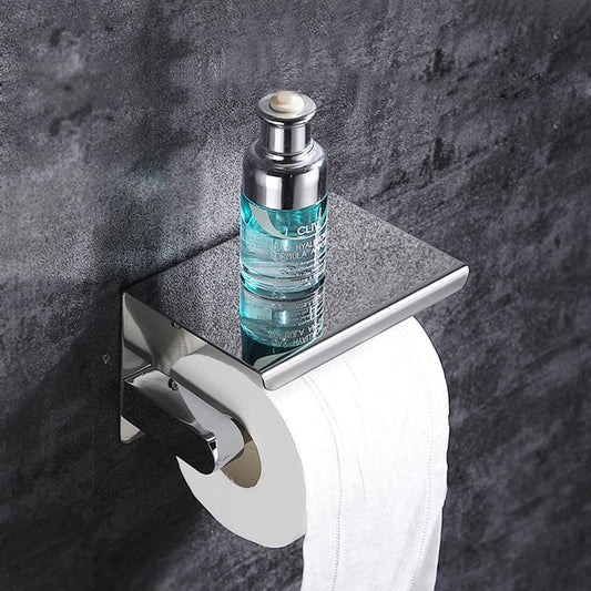 Leatherette and Oak Toilet Paper Holder